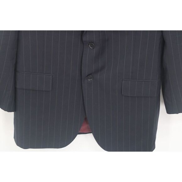 PAUL BETENLY NAVY GRAY STRIPE THOMAS 44R SUIT COAT & MATCHIN PANT 38R INSEAM 27" - Picture 10 of 16